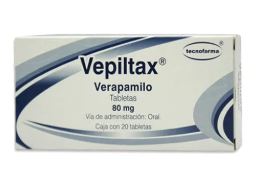 [7501471889352] VERAPAMILO 80 mg, 20 tab, VEPILTAX