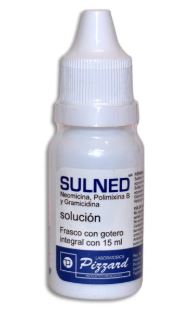 [75035655] NEOMICINA, POLIMIXINA B Y GRAMICIDINA 1.75 mg/5000 U/25 mcg, 15 ml gts oft, SULNED