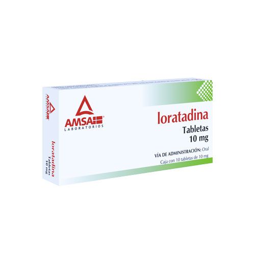 LORATADINA 10 mg, 10 tab, AMSA