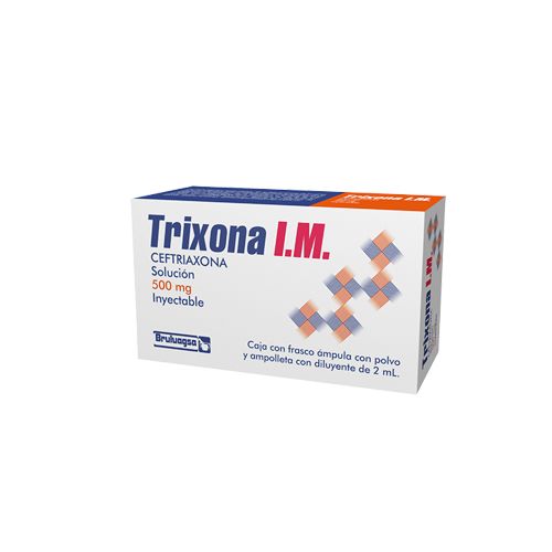 CEFTRIAXONA 500 mg, TRIXONA I.M.