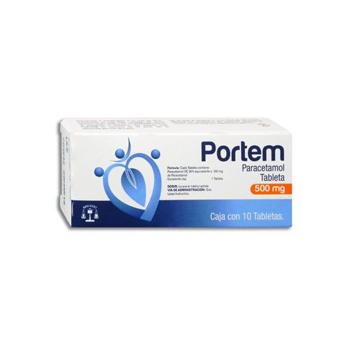 PARACETAMOL 500 mg 10 tab PORTEM