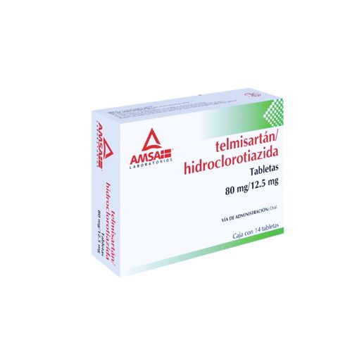 [7501349029835] TELMISARTAN /HIDROCLOROTIAZIDA 80/25 mg 14 tab GI AMSA