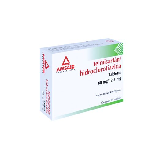 [7501349029835] TELMISARTAN /HIDROCLOROTIAZIDA 80/25 mg 14 tab GI AMSA