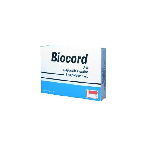 [7502215220134] LISADOS BACTERIANOS SUSPENSIÓN INGERIBLE 3 ml BIOCORD 5 amp.