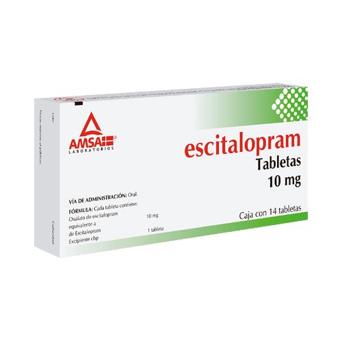 ESCITALOPRAM 10 mg, 28 tab, AMSA