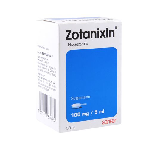 NITAZOXANIDA 100 mg/ 5 ml  SANFER 30 ml