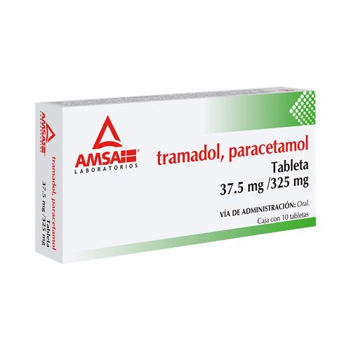 TRAMADOL/PARACETAMOL 37.5/325 mg, 10 tab, AMSA