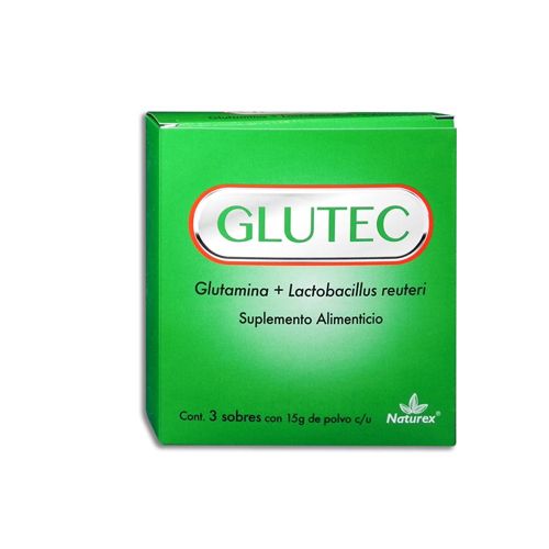 GLUTAMINA + LACTOBACILOS 15 g GLUTEC 3 sobres